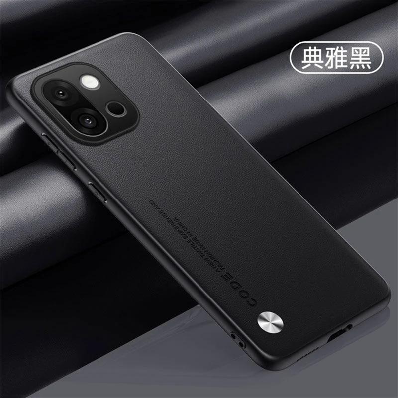 For Oneplus 15 Plain PU Leather Matte Phone Case For One Plus 15 1+15 Silicone Ultra Thin Soft Frame Shookproof Bumper Cover