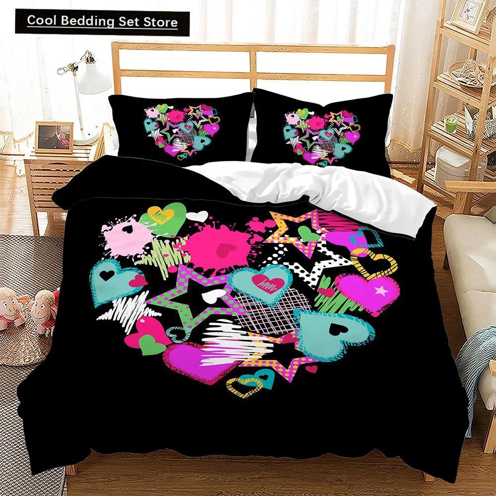 Bedding Set For Baby Kids Child 3D Cartoon Graffiti Crib Duvet Cover Pillowcase 2/3Pcs Polyester Quilt Cover King Queen Full