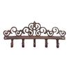 Porte-manteau en fonte - L 3,8 x l 32,1 x H 13,9 cm - Marron