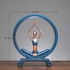 European-style Yoga Girl Figure Resin Decoration Creative Home Wine Cabinet Porch Light Luxury Art Sculpture Ornaments