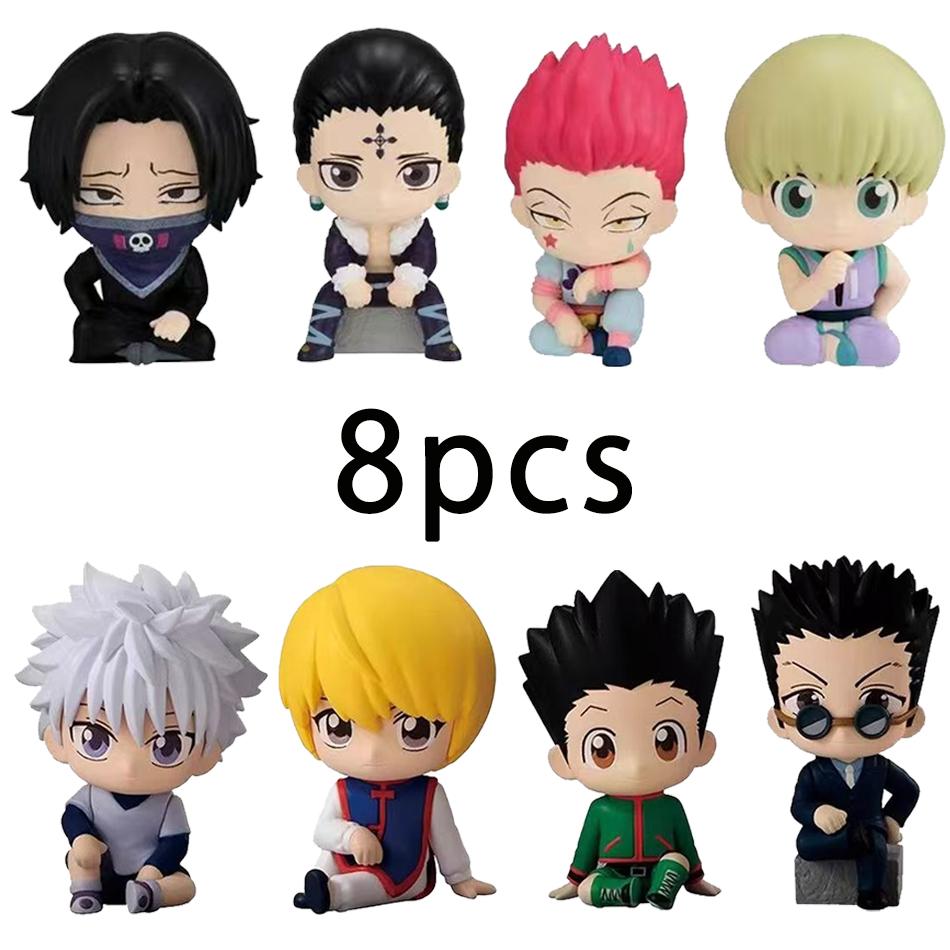 4-8pcs/set Aixlan GON FREECSS Figure  Q Version HUNTER X HUNTER Action Figure In PVC Amine Christmas Gift Collectable Statue