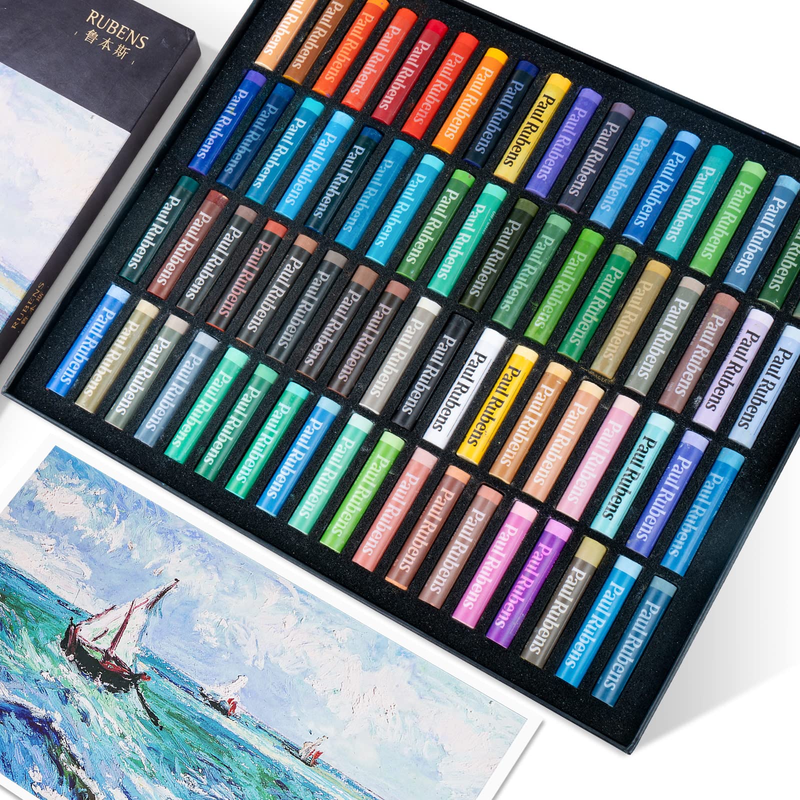 

Paul Rubens Oil Pastels, Soft Pastels, Vibrant Colors, Drawing Set for Sketching, Painting, Oil Painting, and Coloring, Gift (72 Colors, 72 Pieces)