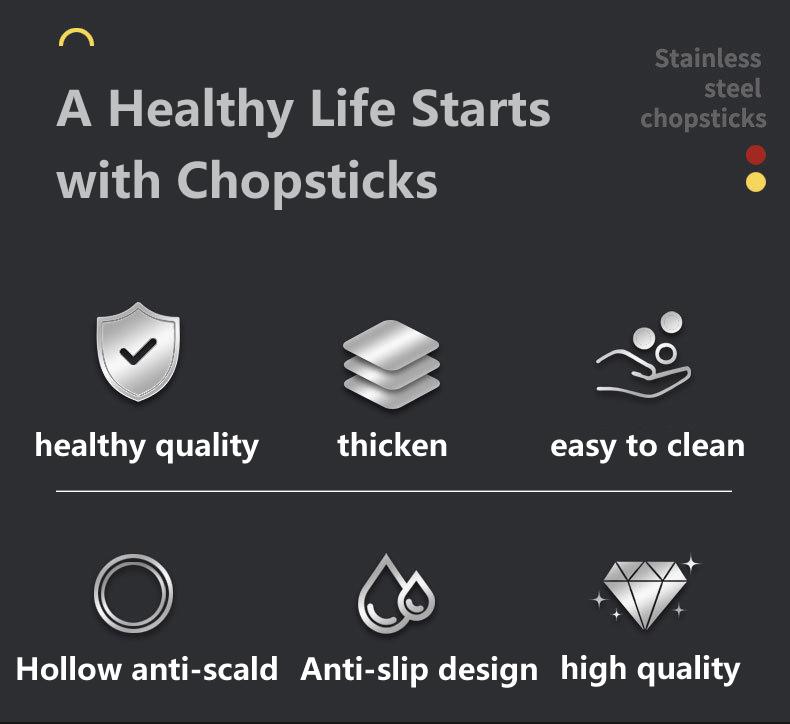 2-5 par pałeczek 304 stal nierdzewna antypoślizgowe metalowe pałeczki do sushi koreańskie japońskie jedzenie chińskie pałeczki