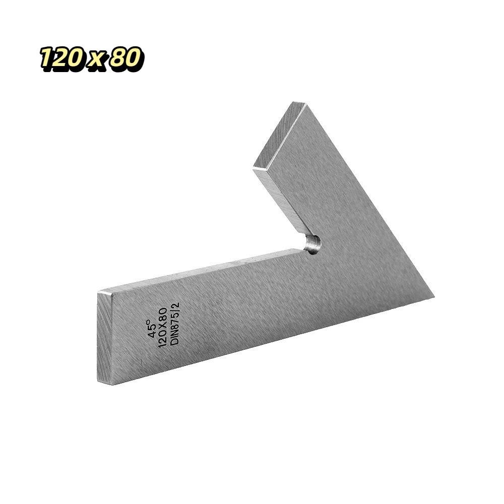 Accurate 45 Degree Flat Angle Ruler 45° Angle Protractor Tools Set Multi Combination Ruler Carving 120 x 80