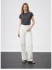 JOCORBEI French Style White High-Waisted Wide-Leg Women's Jeans - 2026 Spring Collection