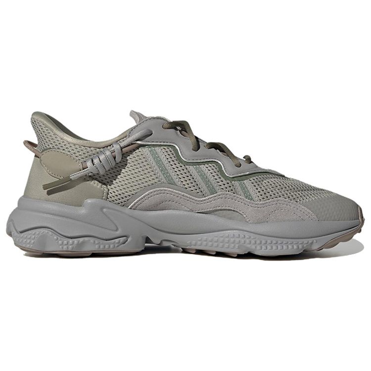 Adidas Originals Ozweego Fabric Sports Shock Absorbing Non-Slip Wear-Resistant Low-Top Lifestyle Casual Shoes Unisex Casual Shoes Green Gray IF0427