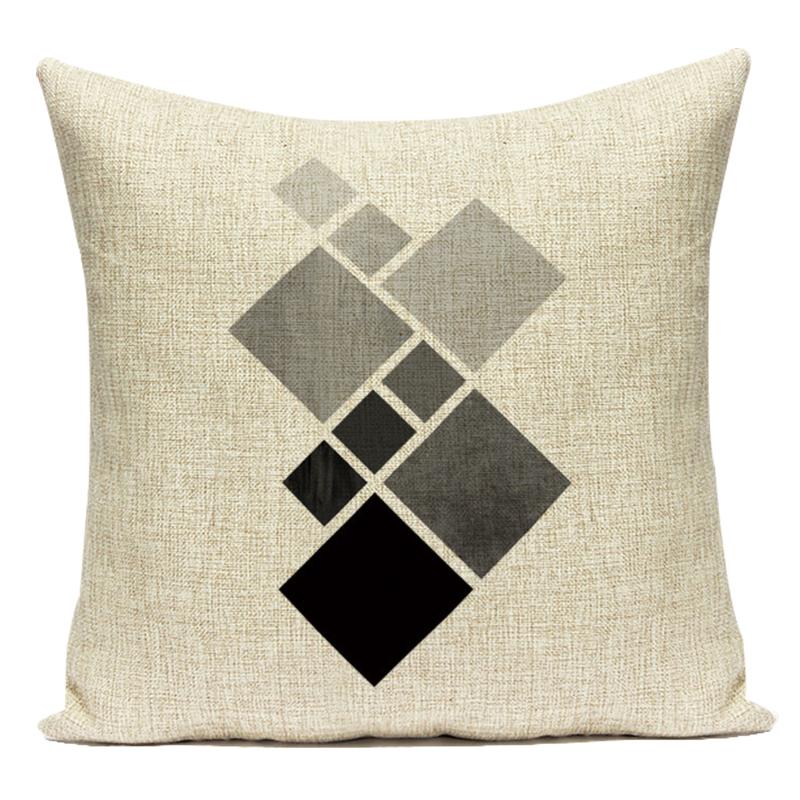 Geometric Pattern Decorative Black White Stripe Pillowcase Deer Cushion Cover Throw Pillow Sofa Car Decoration Pillowcover