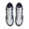 Jordan Air Jordan 1 Semelle Antidérapante Amorti Résistant à l'Abrasion Tige Basse Chaussures de Basketball pour Enfants Gris Bleu 553560-141