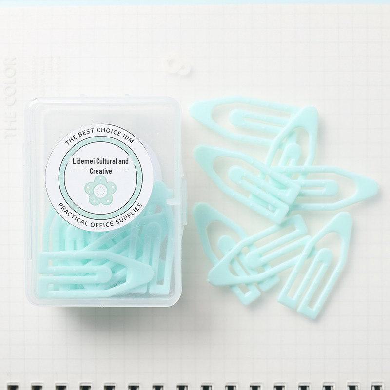 Macaron Color Boat-Shaped Paper Clips, Creative Boxed Set with Large & Small Metal Clips for Office Use