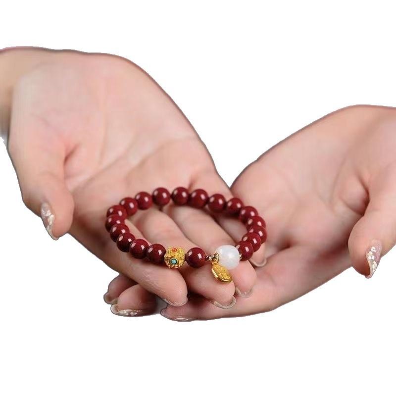Red Bead Bracelet Niche Male and Female Couples Bracelet Women Jewelry Gift