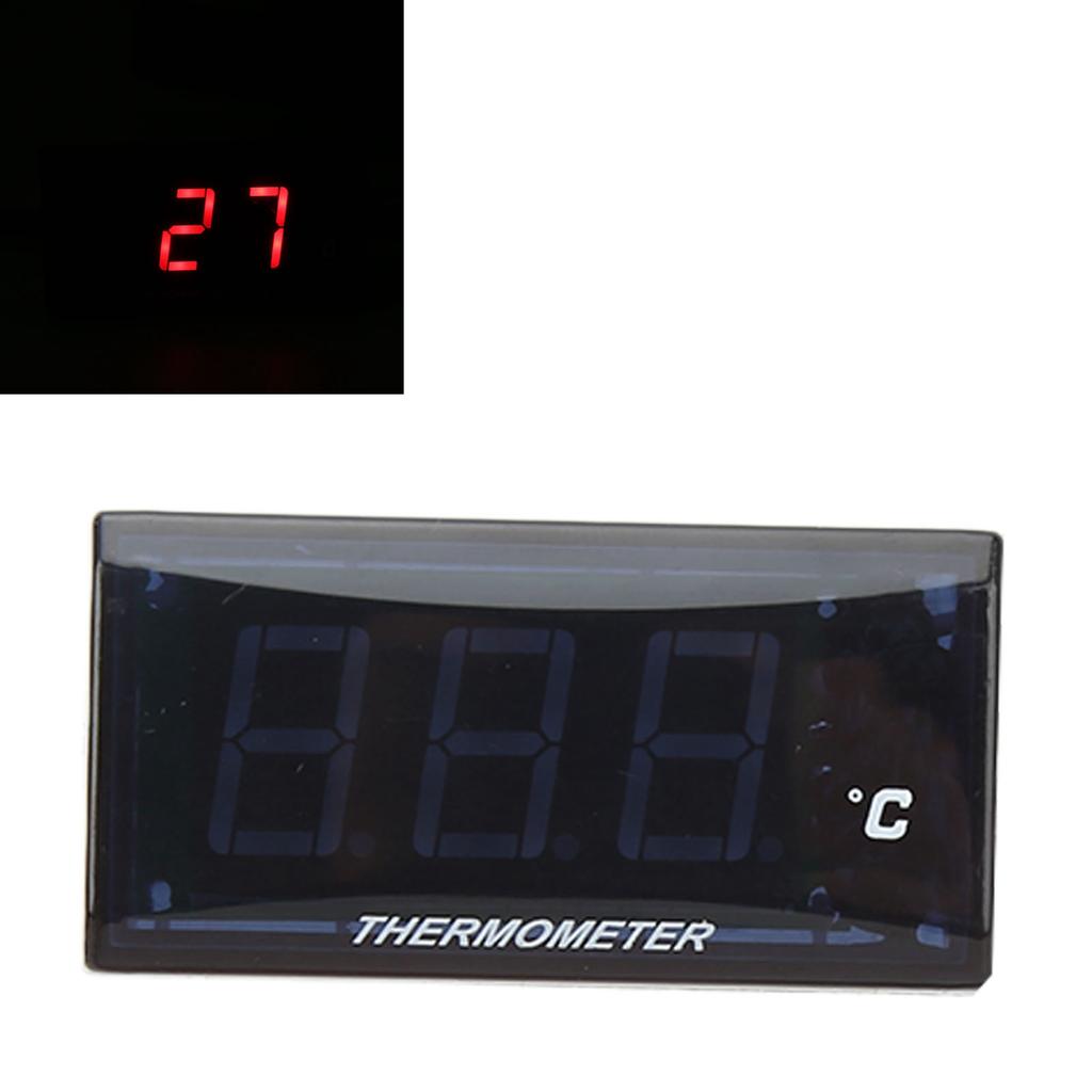 Motorcycle 12V LCD Super Slim Water Temperature Gauge With 18mm Sensor Adapter Replacement for