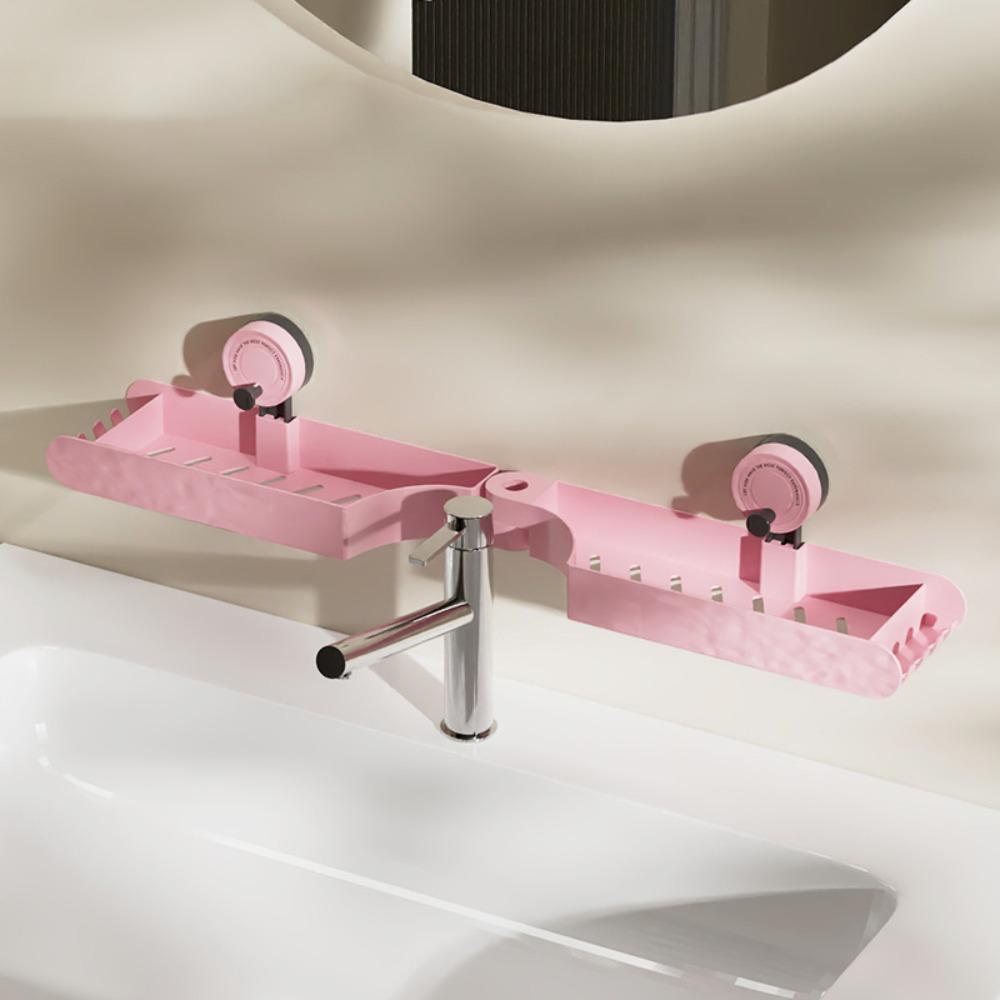 

Rotatable Storage Rack Household Bathroom Accessories Waterproof Storage Holder Toilet розовый