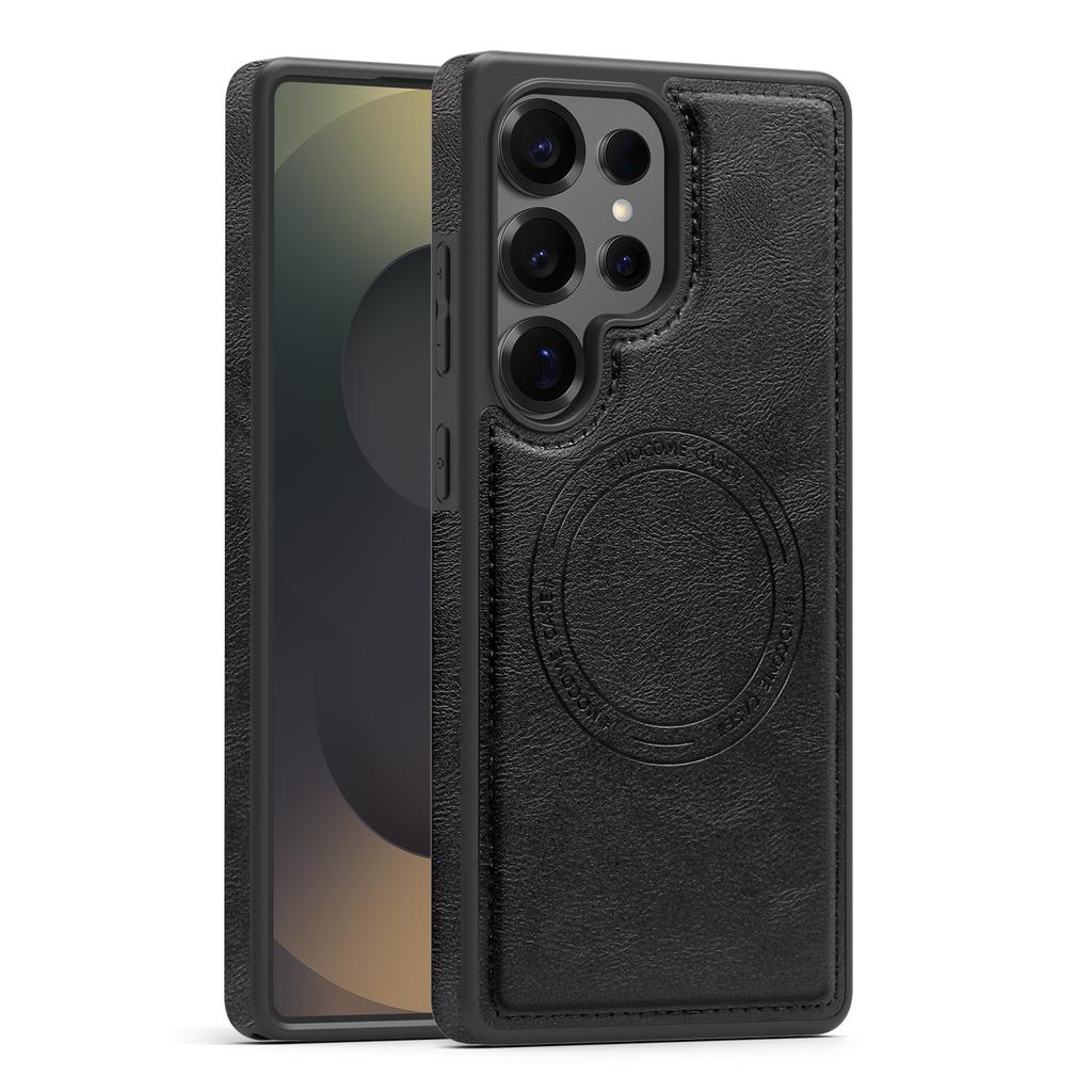 Suitable for S26ULTRA Product Shield 2-in-1 Magnetic Mobile Phone Case Side Sticker Leather S25 Mobile Phone Protective Case M1