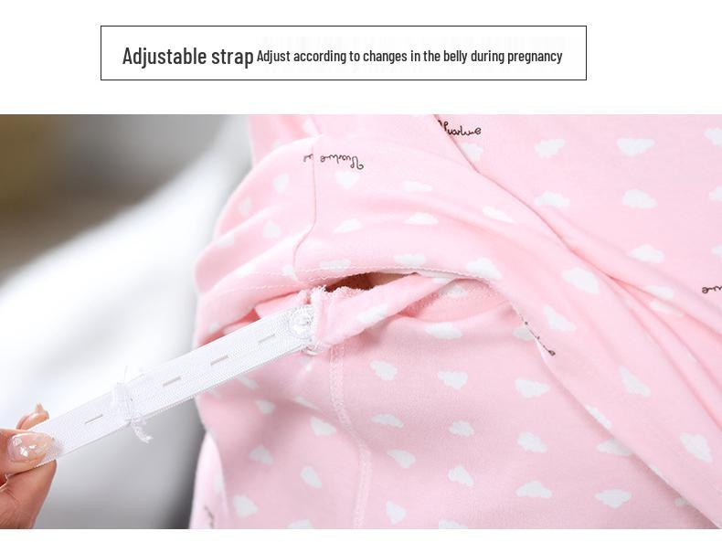 Women's Maternity & Nursing Pure Cotton Warm Underwear Set for Fall/Winter