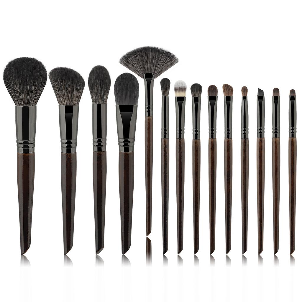 New 14 Makeup Brush Set Log Color Premium Animal Hair Eyeshadow Foundation Brush Real Wool Beauty Tool Now