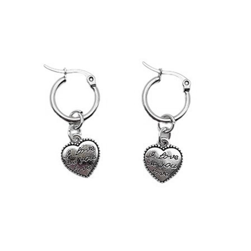 4Pairs Elegant Heart Shaped Earrings Unique and Fashionable Butterfly Hoop Earrings Elegant Earwear Accessory for Women