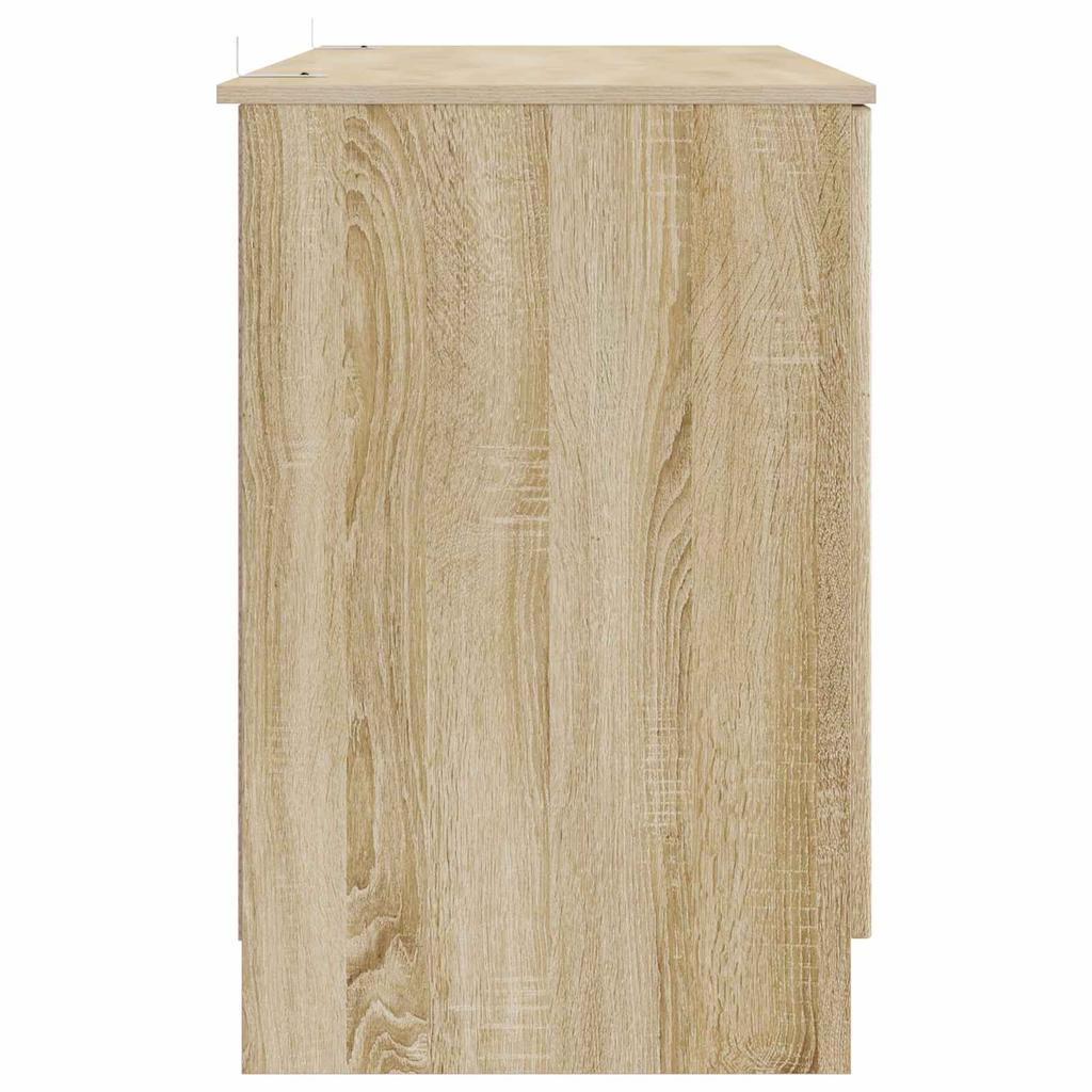 Desk Sonoma Oak Finish 142.5 x 50 x 75 cm Particleboard