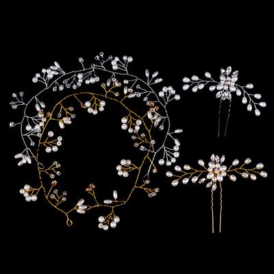 Bandeau de Mariage 35Cm Perle Accessoires Cheveux Mariée Coiffe Décorative