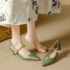 2025 Autumn New Chinese Style with Cheongsam Pointed High Heels Retro Mary Jane Stiletto with Skirt Women's Single Shoes