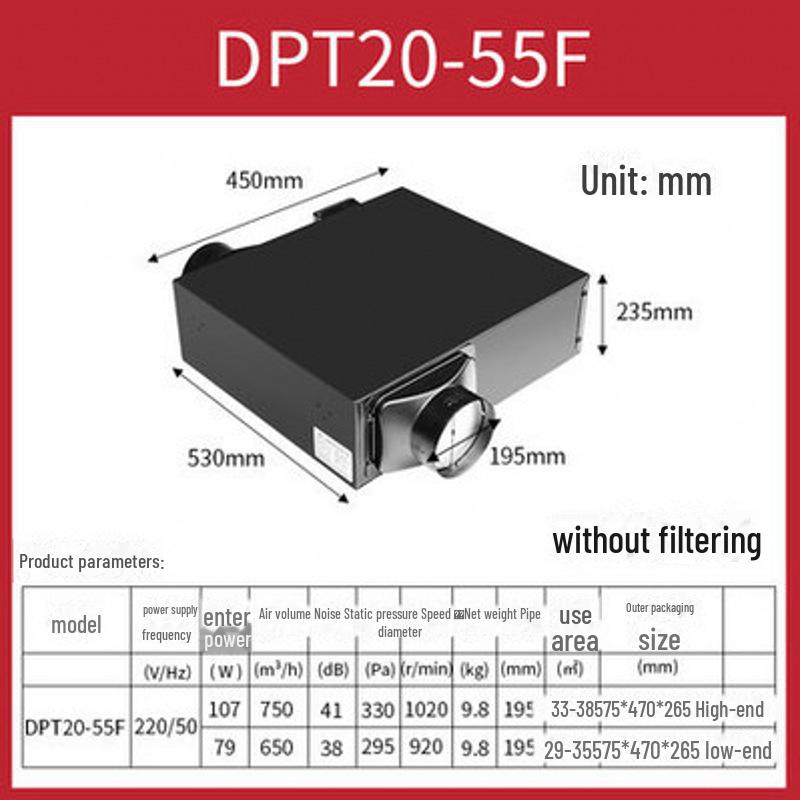 Nanyang Youwei Ultradünner Leiser Luftgebläse mit PM2.5-Reinigung