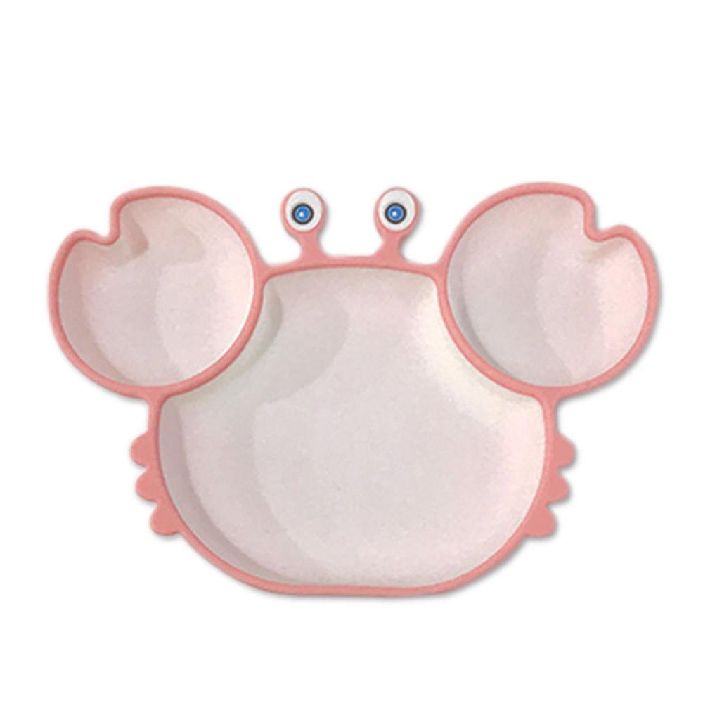 Piatto in Silicone per Bambini Irritabili con Ventosa e Divisori per l'Ora dei Pasti