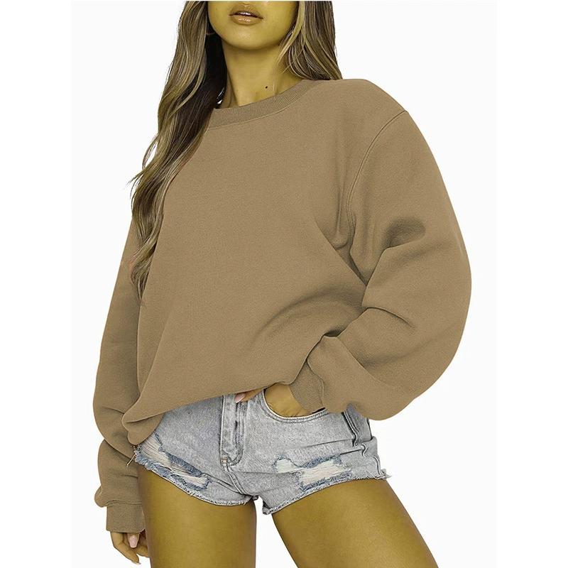 Women's Casual Fashion Round Neck Long Sleeve Sweatshirt