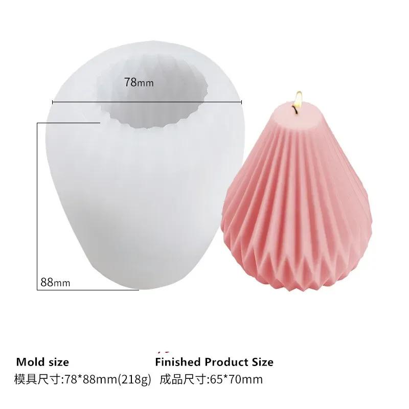 Geometric shape candle silicone mold stripe cylinder candle silicone mould home decoration knot candle soap Acrylic PC mold