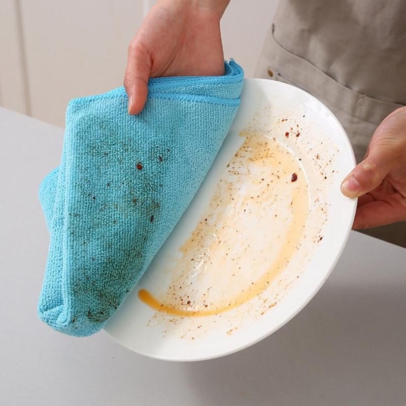 Microfiber Cleaning Cloths Pack of 10, Absorbent Multipurpose Towels Washcloths for Home and Car Use, 30x30cm