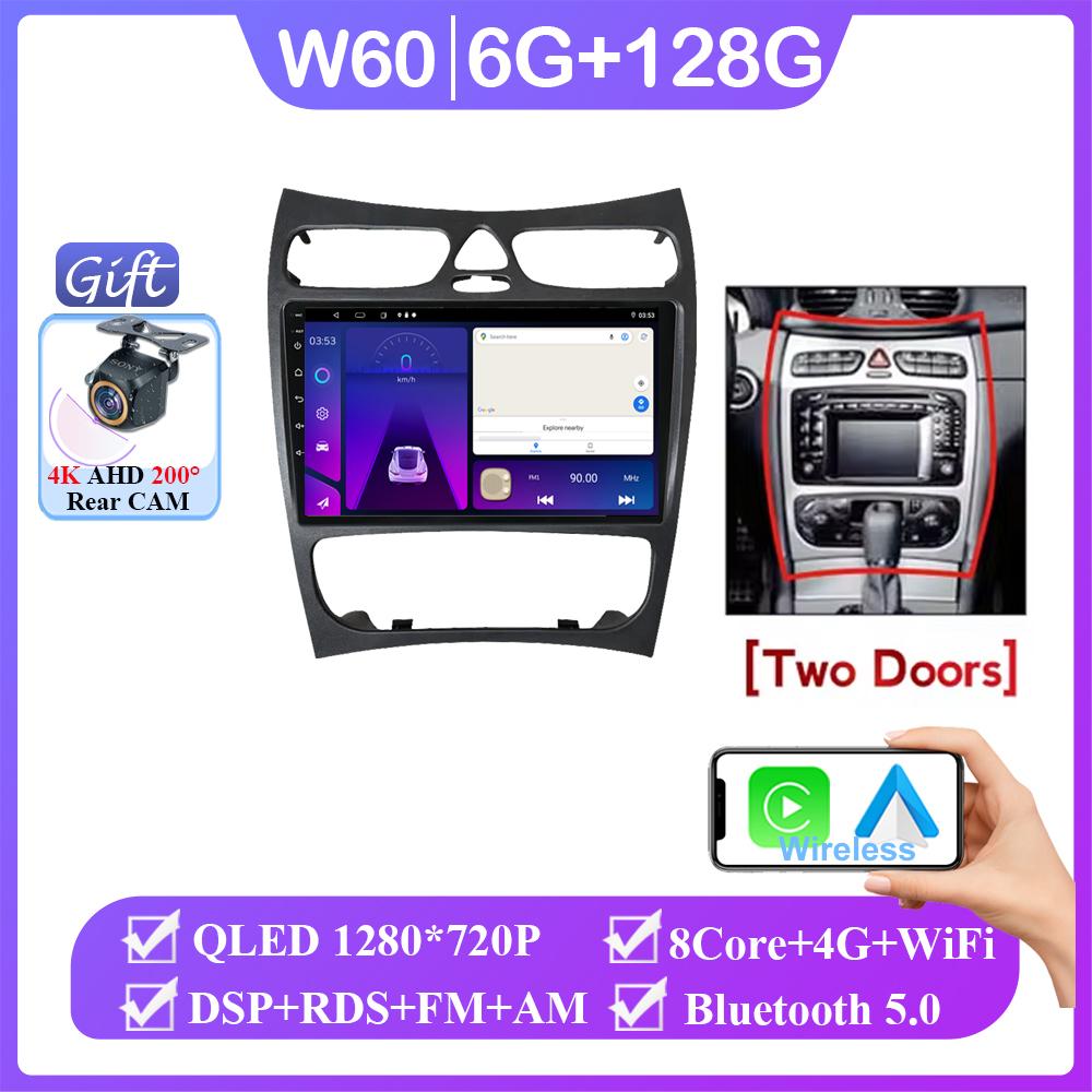 Android 14 Car Radio For Mercedes Benz C-Class W203 C200 C320 C350 CLK W209 2002 - 2005 Navigation GPS Multimedia Player Stereo