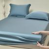 Solid Color 100s Tencel Fitted Sheet Set: Mattress Protector & Enclosed Three-Piece Style