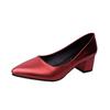 Autumn and winter 2019 new shallow single shoes women's fashion casual hundred, with medium heels, feet, pointed women's high heels