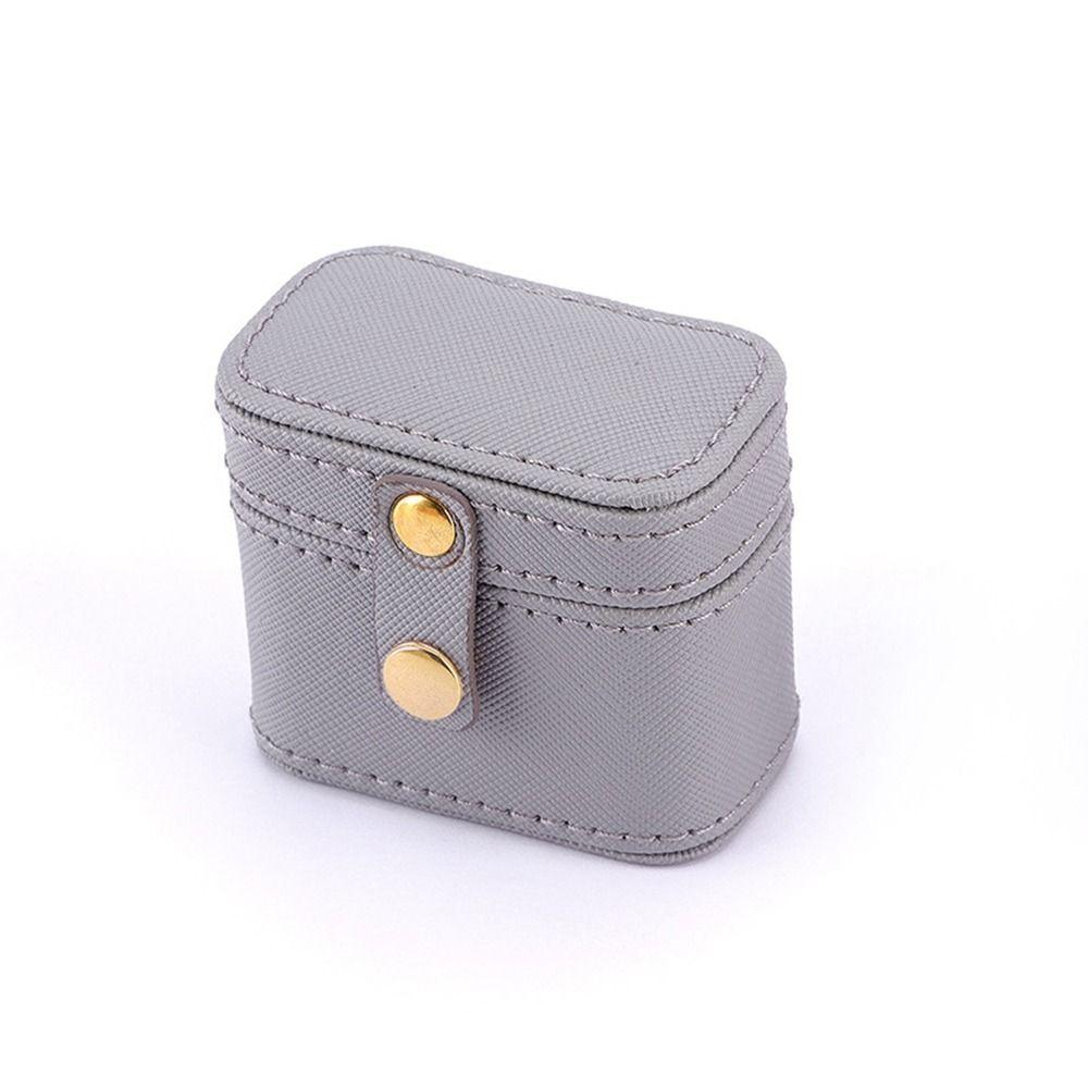 Holder PU Ring Packaging Earrings Jewelry Storage Ring Box Jewelry Display Case Jewelry Organizer