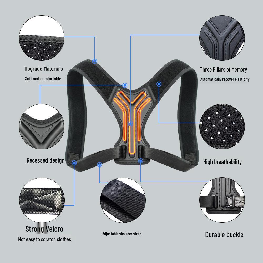 Humpback Posture Corrector Strap for Men and Women - Chest and Back Straightener, Shoulder Alignment, Spine Support.