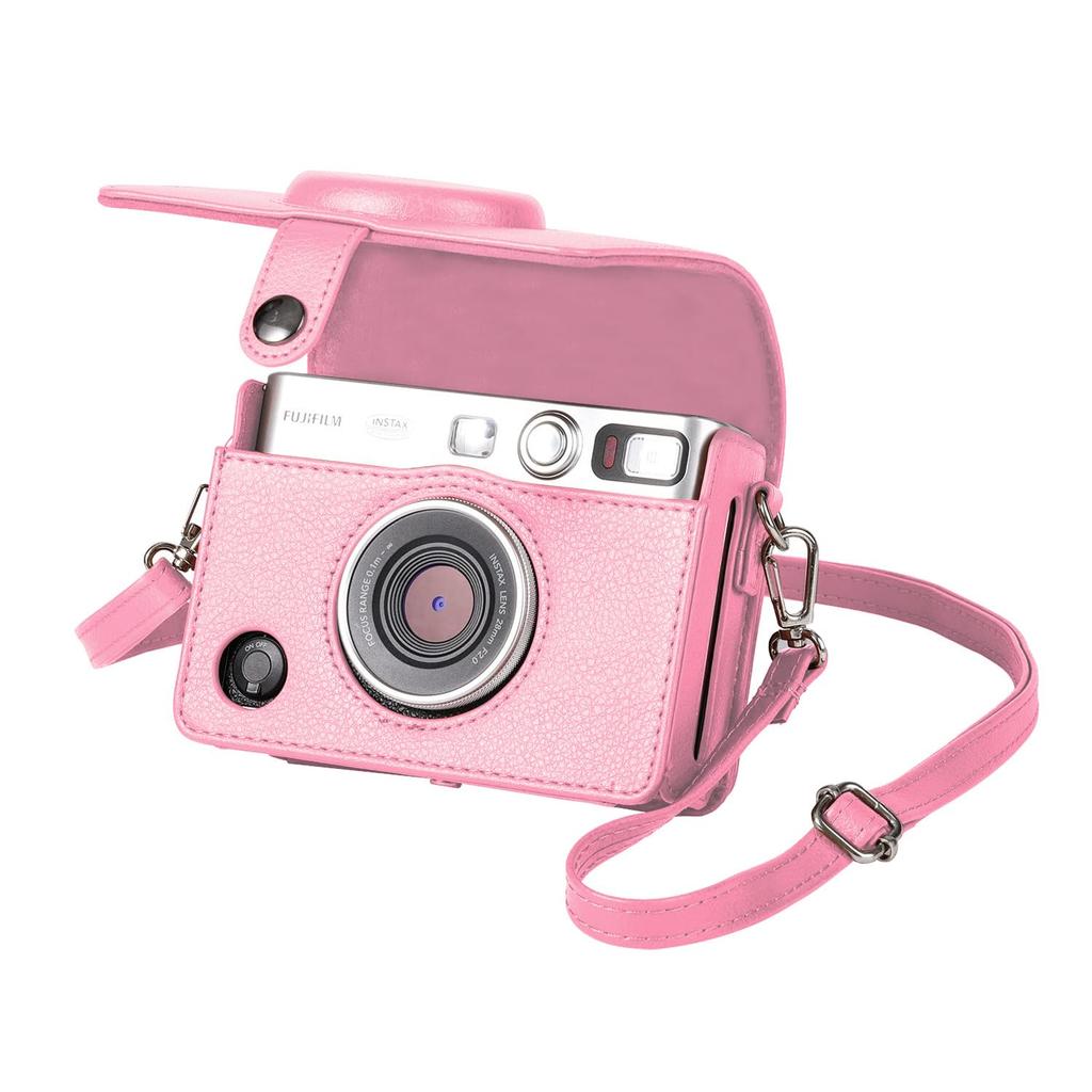Instax Mini Evo Case for Fujifilm Instax Protective Full Scratch Shoulder PU Easy to Easy to Magnetic Snap Film, Cover, Protection, Prevention, Strap,