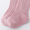 0-5 Jahre Baby Jungen Mädchen Lange Socken Baumwolle Einfarbig Gestreift Weich Kinder Knie Kinderstrumpf Schule Sport Babysocke 12 Farbe