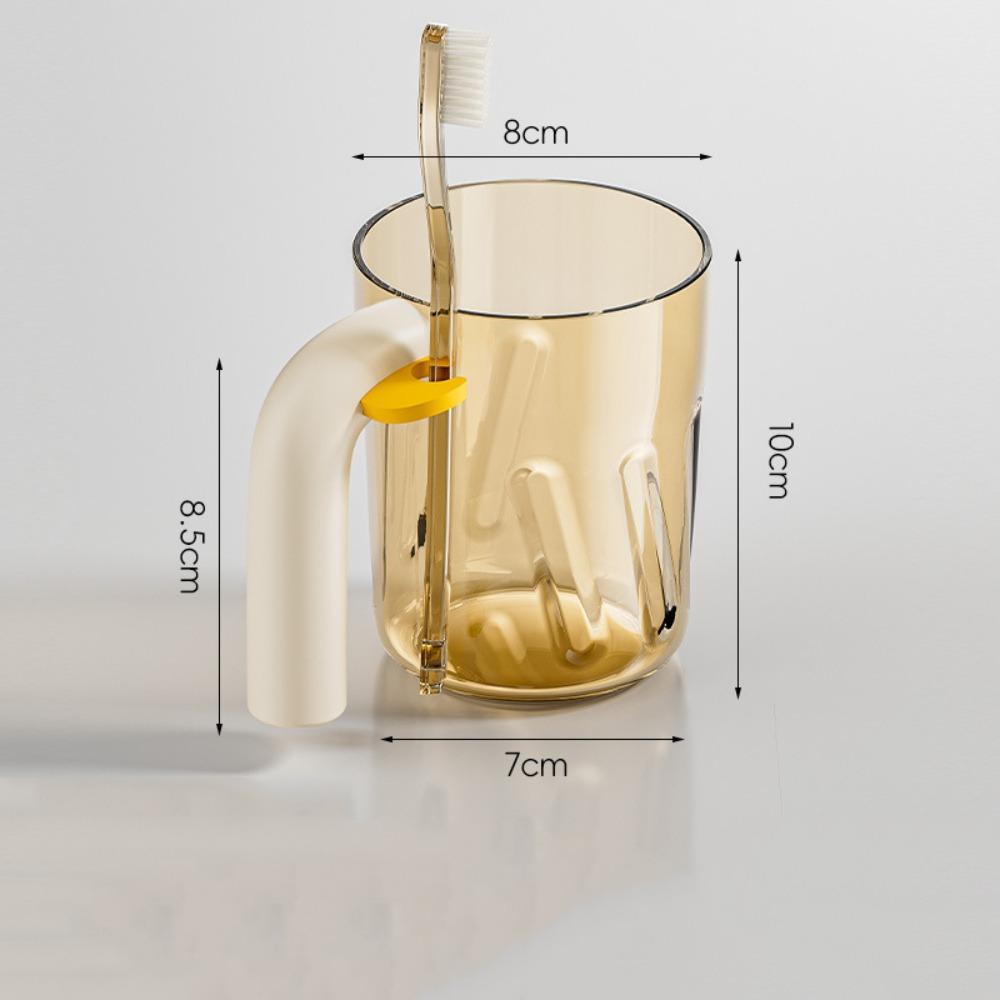 

Simple Toothbrush Mouthwash Cup Plastic Washing Mouth Cup Toothbrush Holder Home Bathroom Hotel прозорий/жовтий