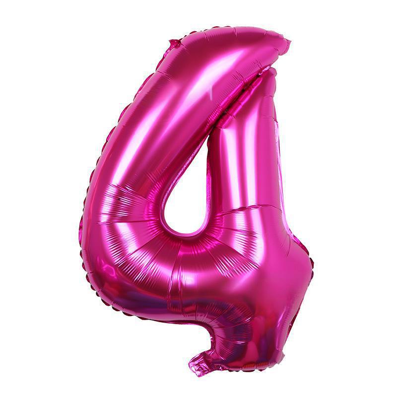 32 Inch Digital Aluminum Film Balloon, Medium Digital Gold Silver Red Black Gradual Change Color Birthday Decoration Wedding Party Balloon