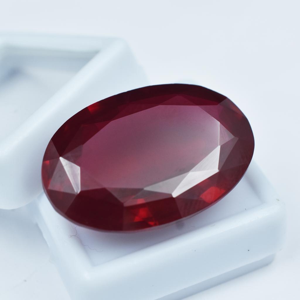 Bloody Red Ruby Rare Natural Oval Cut 57.58 Ct Loose Gemstone CERTIFIED For Ring AR-1458