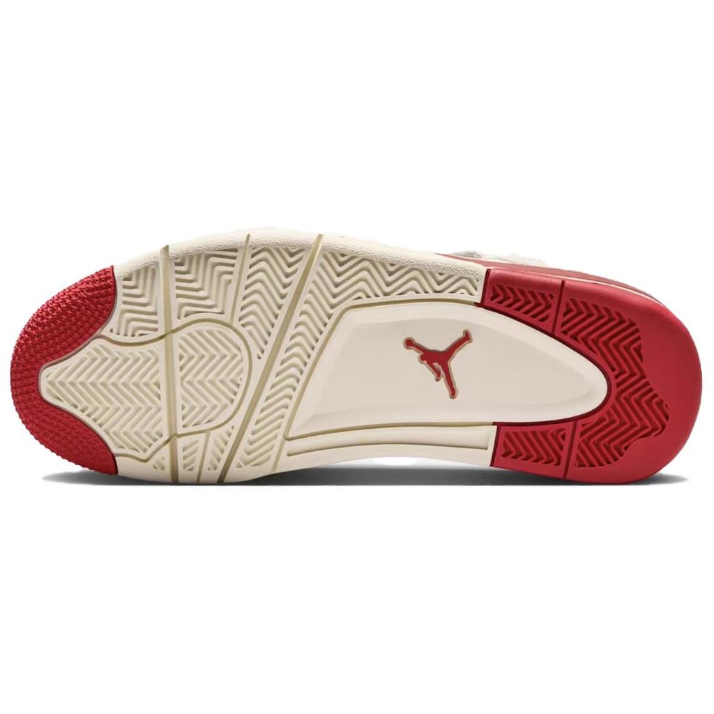 Air Jordan 4 Retro Valentines Day Women Sneakers Cream Pale-Ivory Sierra-Red HV0823-108