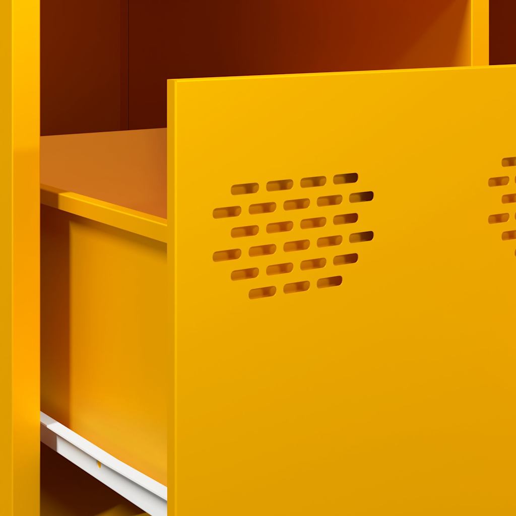 Yellow Mustard Coffee Table 101.5 X 50 X 43.5 Cm Cold Rolled Steel