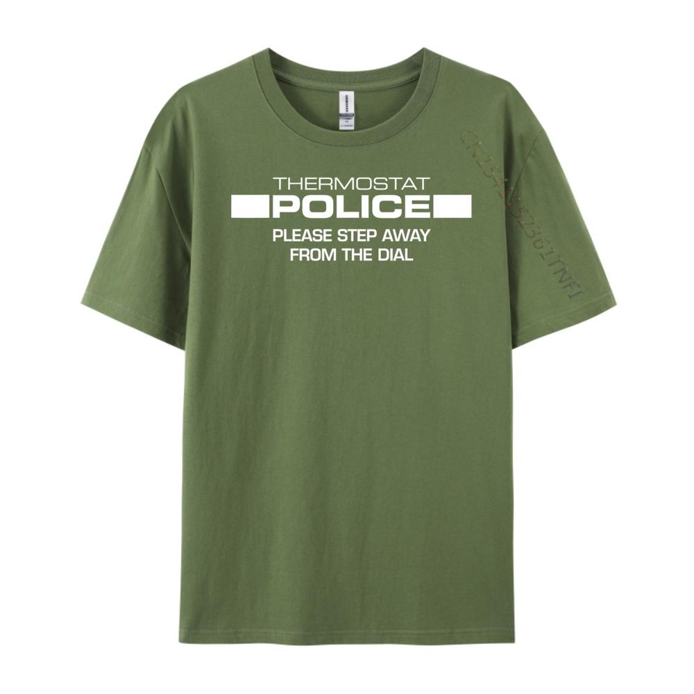 Police Step Away From The Dial Thermostat Wholesale Tshirts 100 Pcs Student Shirts For Men Figures Loose