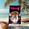 Personalized customized proof beach towel with Arale Norimaki  pattern - soft, absorbent, quick-drying, perfect swimming, camping&bathing