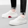 Men's shoes increase 5CM thick-soled white shoes trendy leather surface love board shoes men's small size couple casual shoes