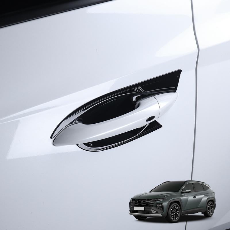 4PCS Black Exterior Outer Door Bowl Cover Trim For Hyundai Tucson NX4 -2026 Accessories LHD/RHD