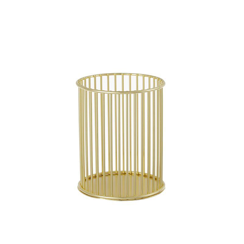 Multi-Function Iron Pen & Makeup Brush Holder - Desktop Storage Basket