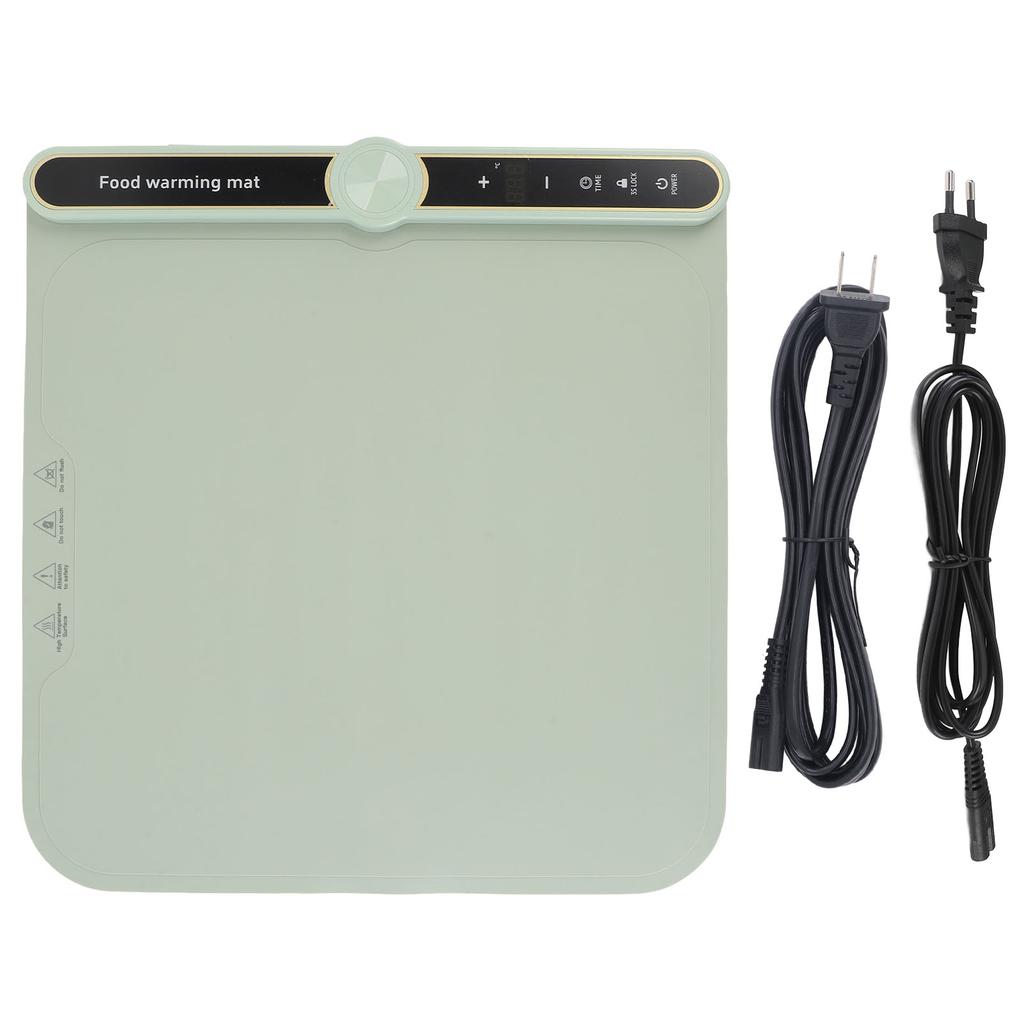 Warming Mat for Food 360W Full Surface Heat In 8s 9 Temperature Settings 6 Hours Time Child Lock Sil