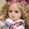 KEIUMI 22 Inch Reborn Baby Doll Soft Touch Full Silicone Vinyl Newborn Babies Girl Toy Children Birthday Christmas Gift