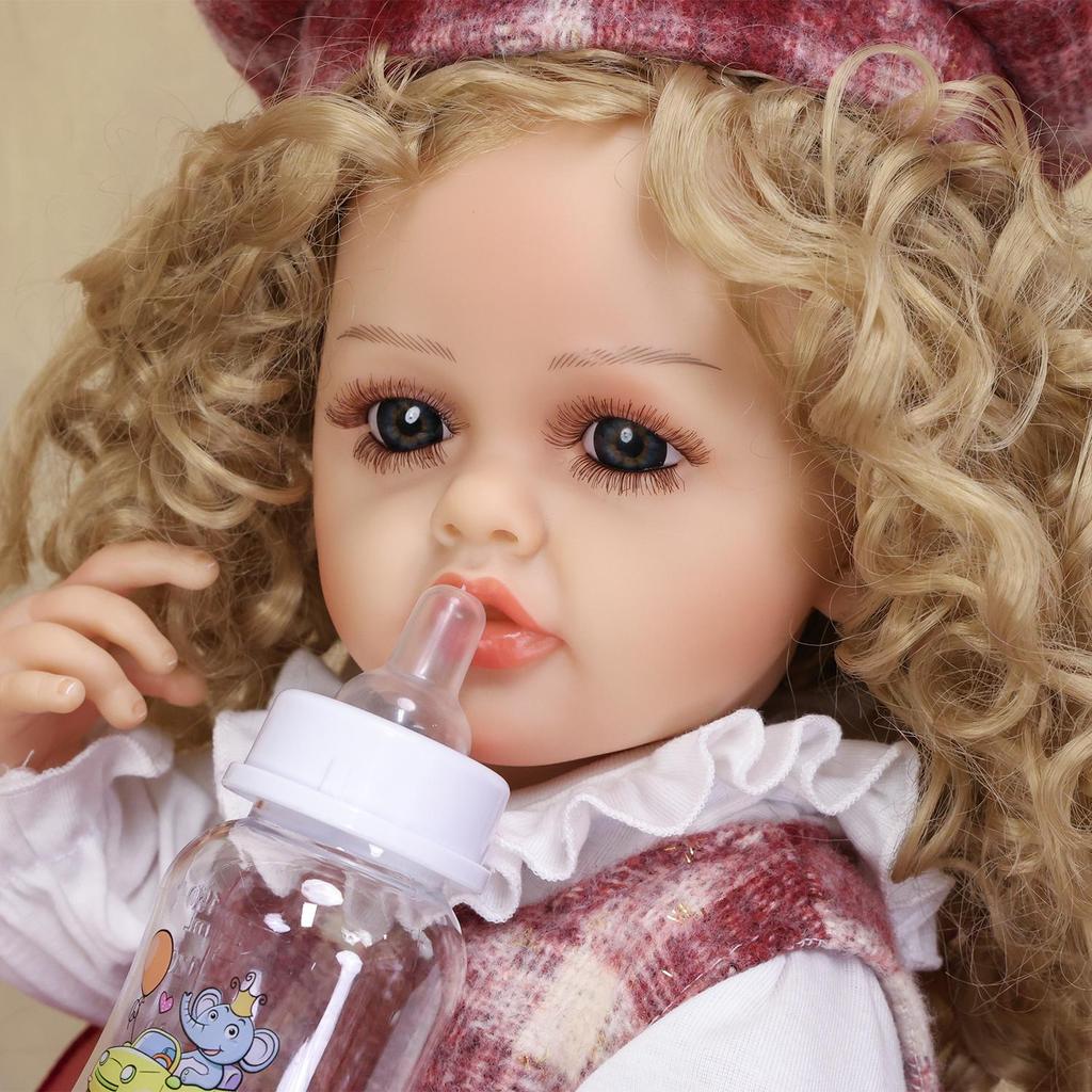 KEIUMI 22 Inch Reborn Baby Doll Soft Touch Full Silicone Vinyl Newborn Babies Girl Toy Children Birthday Christmas Gift
