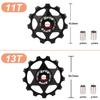 ZTTO 11T 13T MTB Bicycle Rear Derailleur Jockey Wheel Steel Bearing Pulley AL7075 CNC Road Bike Guide Roller Idler 4mm 5mm 6mm