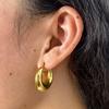 Joolim PVD 18K Gold Plated Hollow Circle Hoop Earring for Women Stainless Steel Fashion Jewelry